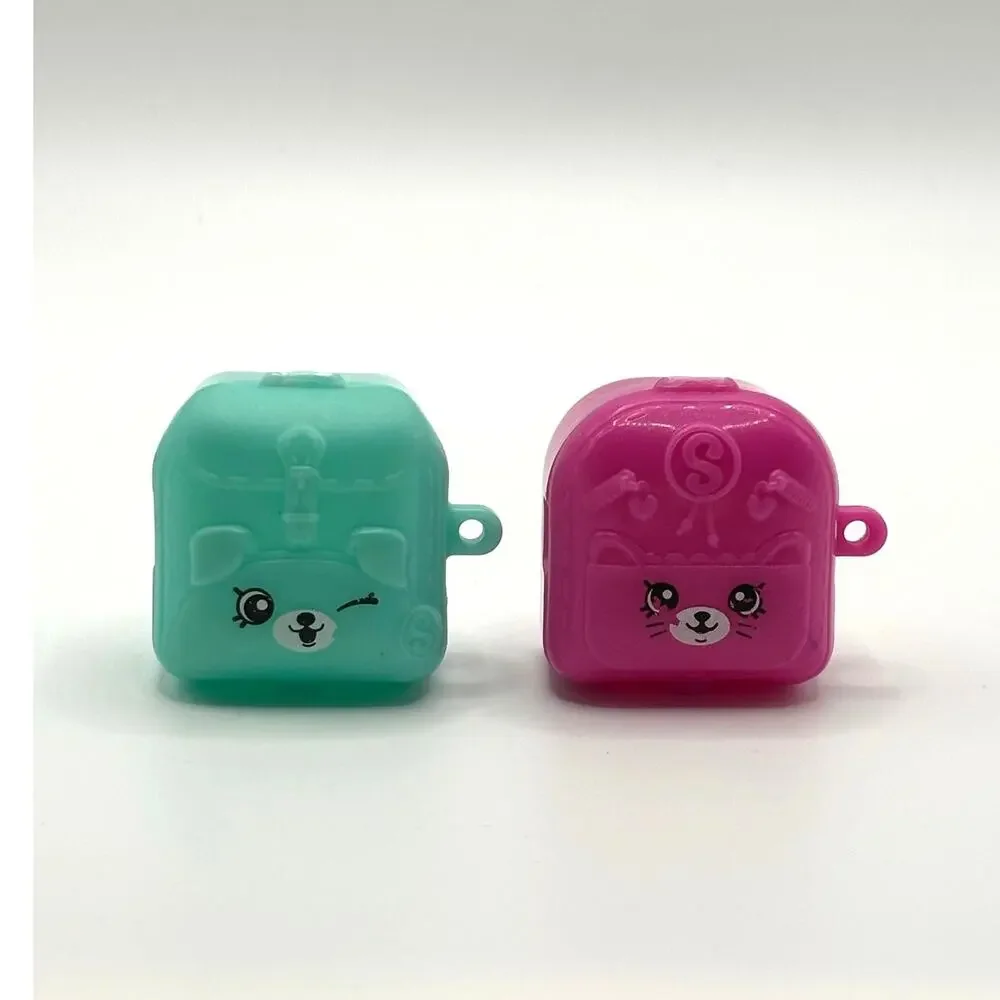 Shopkins Lot of 2 Suitcases, Turquoise & Pink, EUC